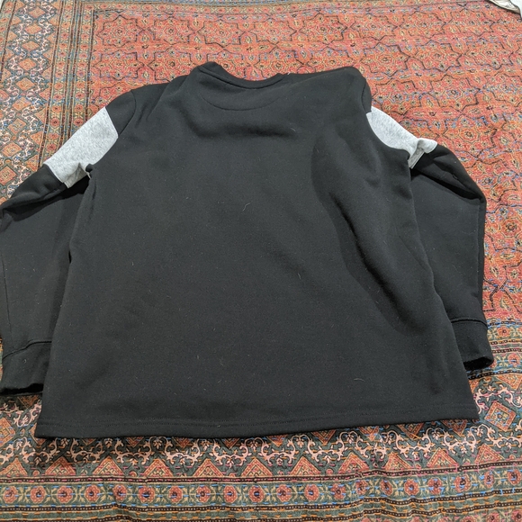 Kansas City Chiefs SPLIT-HEM CREWNECK Sweater - Black/Gray -Men’s XL - Picture 4 of 5